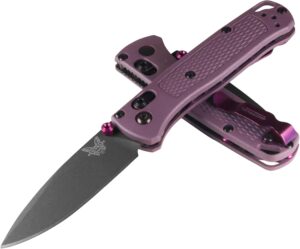 Benchmade - Mini Bugout Klappmesser mit dunkelviolettem Grivory Griff (533GY-09)