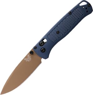 Benchmade - Bugout Outdoor EDC Klappmesser, schlank, leicht, glatte Kante, Drop-Point-Klinge, CPM-S30V Edelstahl (58-60HRC), Grivory Griff (535FE-05)