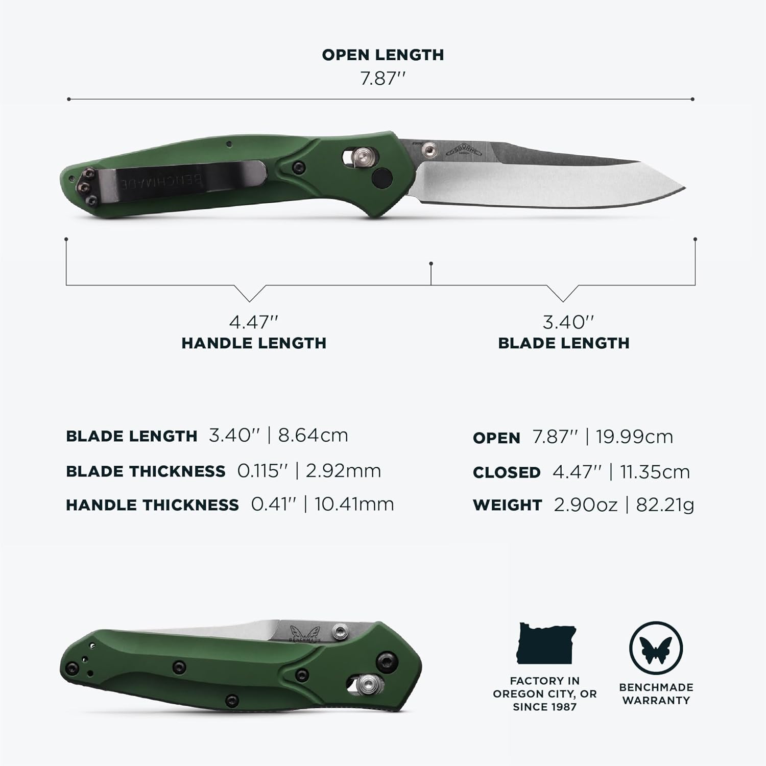 Benchmade 940 Osborne, Reverse Tanto, Axs - Image 5